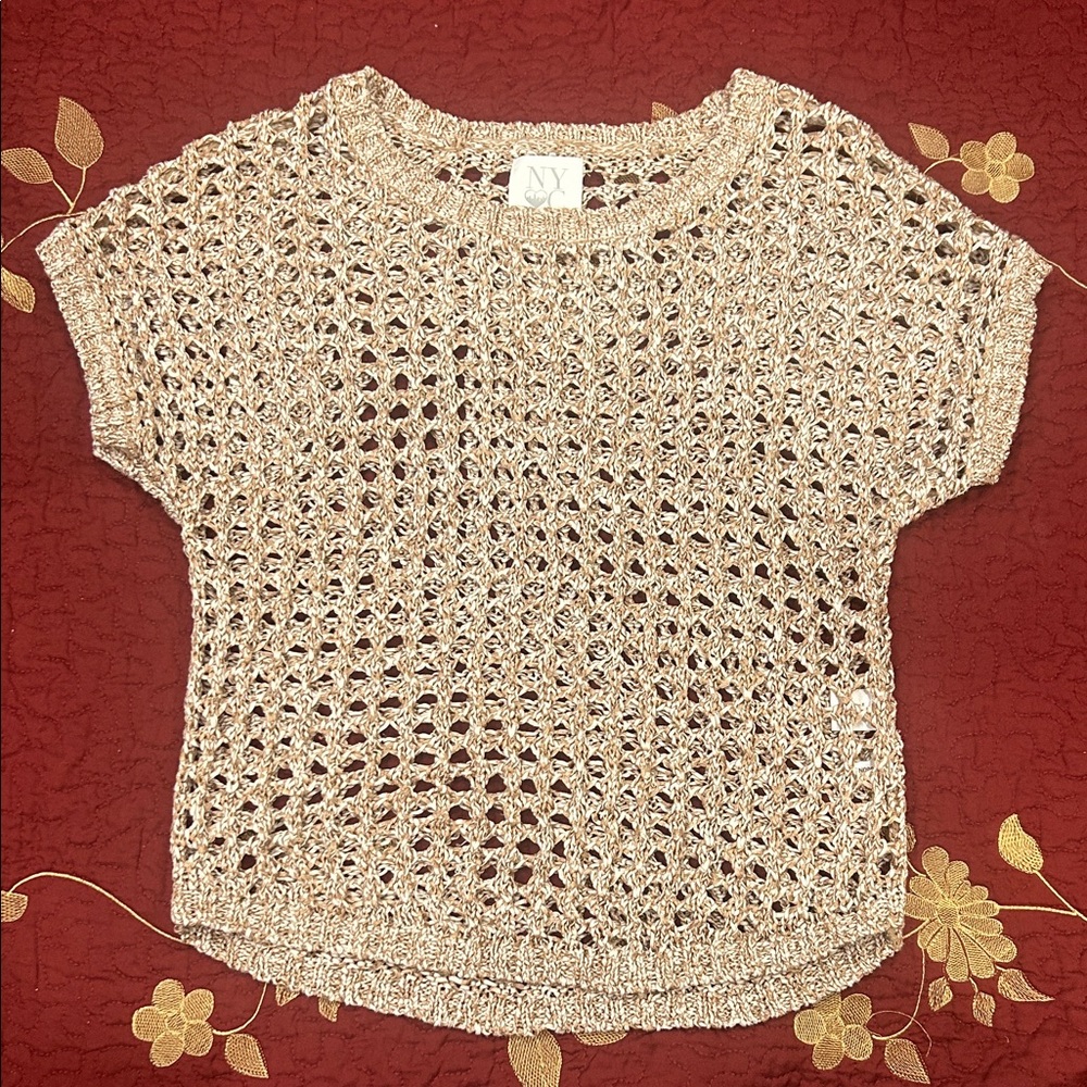 New York & Company Gold Knit Sweater